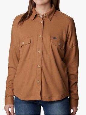 Columbia *NWOT* Women's Holly Hideaway Waffle Shirt Jacket Shacket